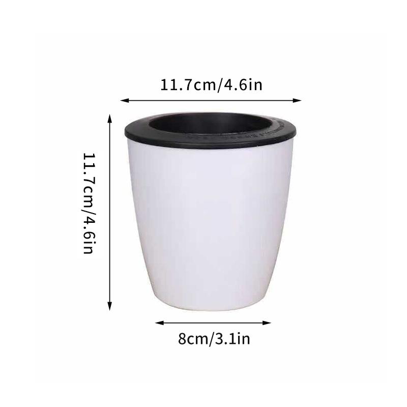 Double-layer Round Flowerpot Lazy Flower Pots Hydroponic Plastic Flowerpot Self Watering Flower Pot Water Absorption Planter
