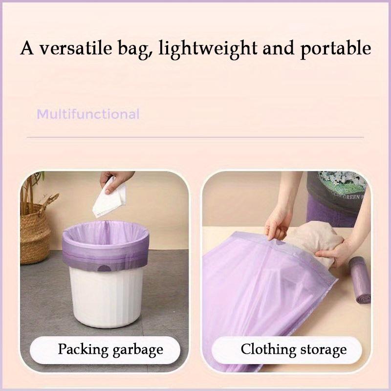 Portable Garbage Drawstring Bags for Home Use, Party Purple Trash Bag
