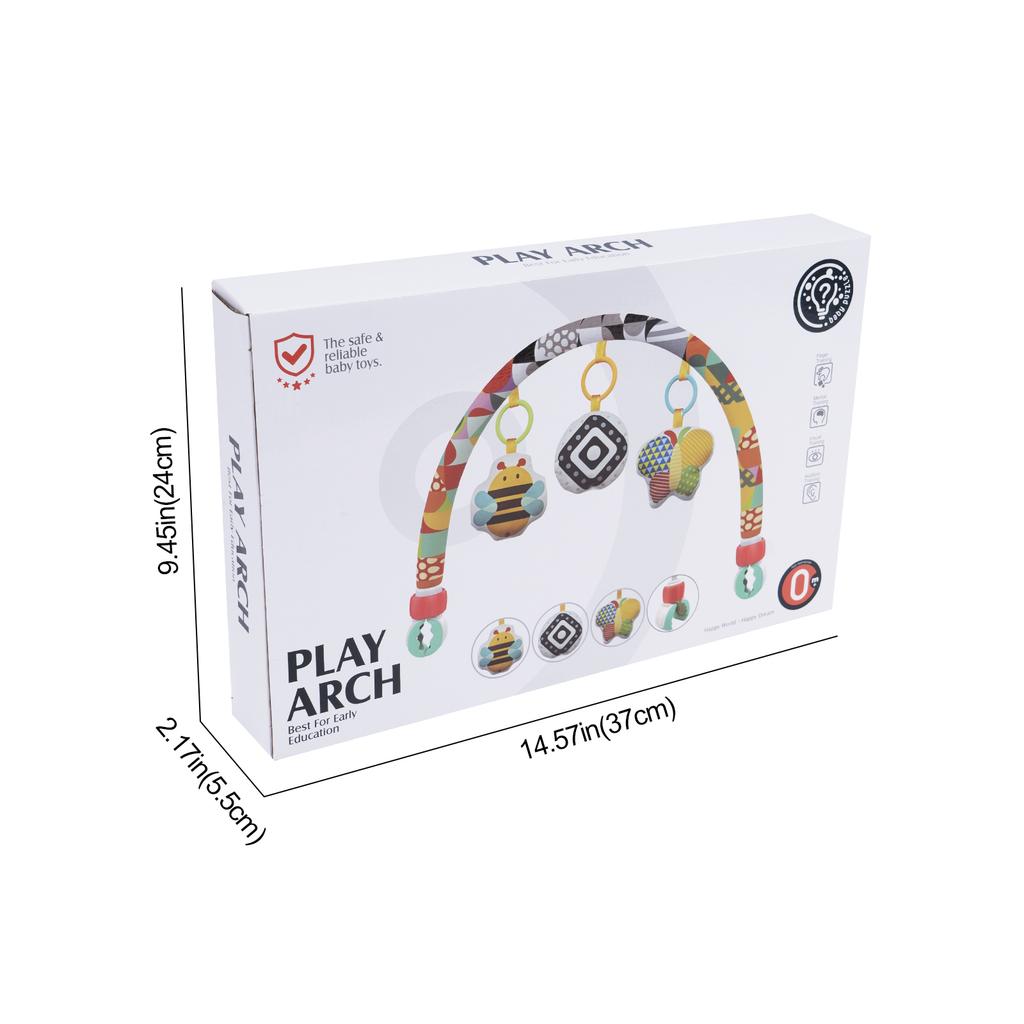 Baby Stroller Arch Toy Soft Cloth Toy Pram Activity Bouncer Toy Sensory Development Arch Newborns Car Seat Toy Fine Motor Skills