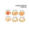 Geometric Adjustable Ethnic Open Ring Set Fashion Jewelry Aesthetic Retro Vintage Punk Gold Color Knuckle Joint Rings Irregular Accessories