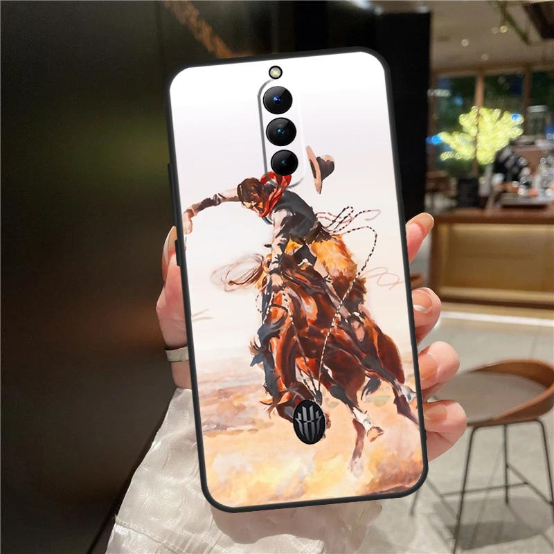 Extreme Sport Rodeo Cowboy Lasso Case For Red Magic 9 8S 8 Pro Plus Cover For ZTE Nubia Red Magic 6S 7S 6 7 Pro 6R 5S 5G