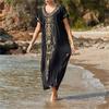 Ladies Loose Beach Cover Up Robe Vacation Sun Shirt Cover Up