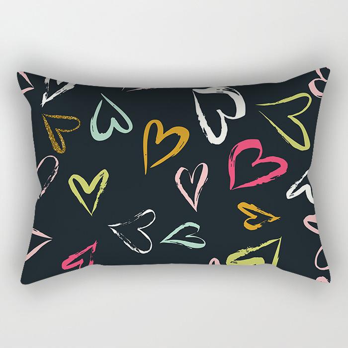 Nordisch Abstrakt Bunt Linien Geometrisch Langer Kissenbezug Zuhause Sofa Kissen Auto Büro Lendenkissen