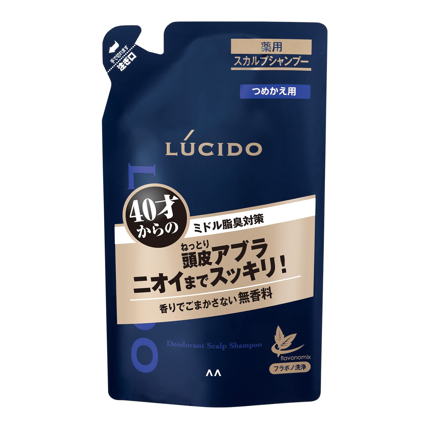 

LUCIDO Medicated Scalp Deodorant Shampoo 450ml (Quasi-Drug) - Antibacterial & Refreshing Refill 380ml