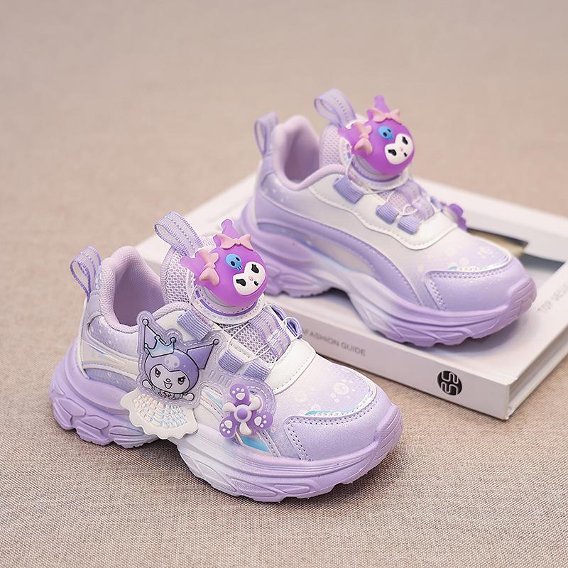 

Princess-Themed Spring Children s Sports Shoes For Girls With Illuminating Buttons Breathable Design For School Campus 36