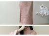 Autumn 2025 Pink Suede Cheongsam with Large Inverted Sleeves – Modern Chinese Style for Women