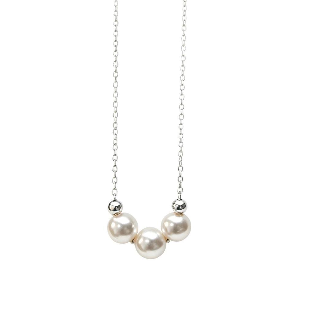 S925 Three Pearl Necklace - Elegant, Stylish, and Versatile Design for Women