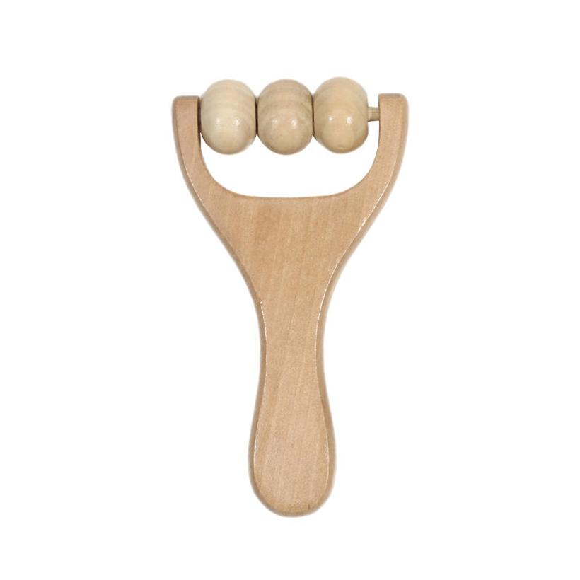 Wooden Massage Roller Multi Functional Handheld Body Face Neck Trigger Point Massager Tool