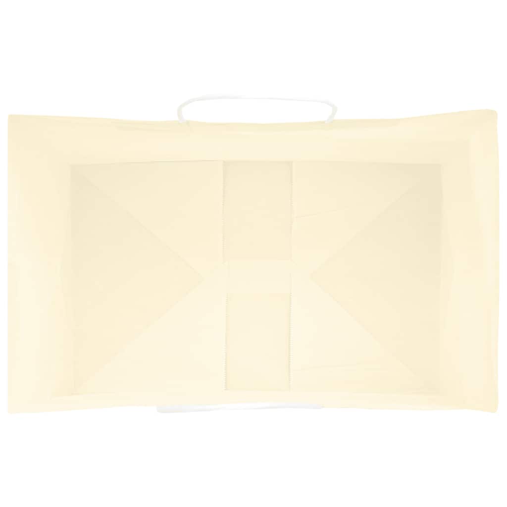 250 pcs Paper Shopping Bags with Handles Yellow 26 x 17 x 25 cm