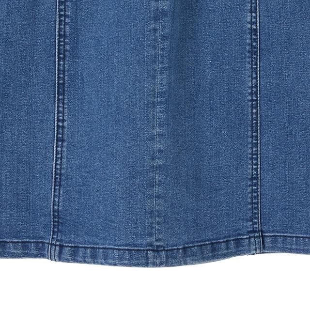 LAP Puff Sleeve Slim Mini Denim Dress Ar2Do560
