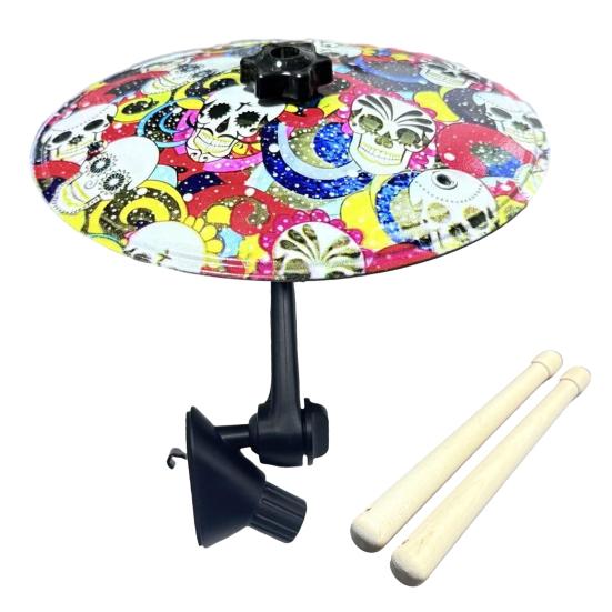 1/2 шт. Міні-тарілка для автомобіля, вентиляційний отвір, символ на автомобільній панелі приладів, барабанна тарілка креш з барабанними паличками, музичний інструмент, подарунок для меломанів, барабанщиків