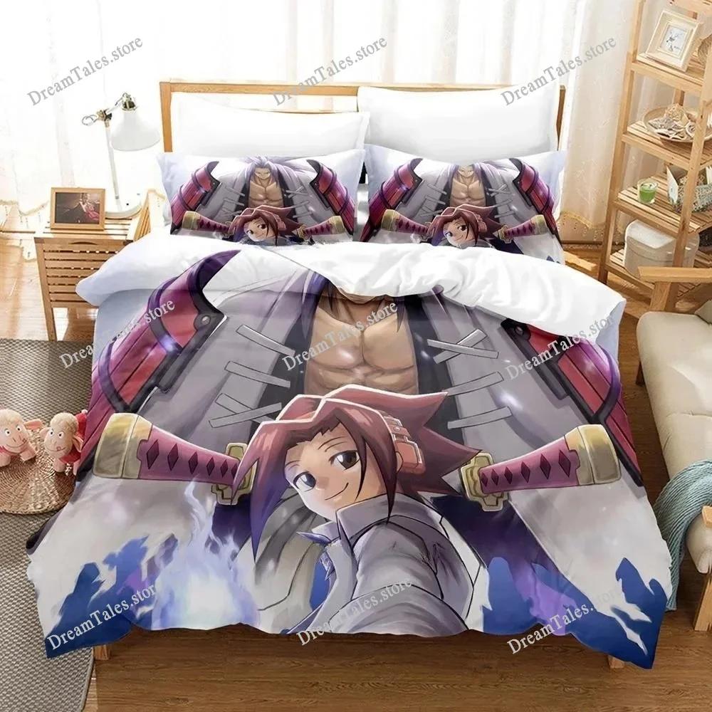 Shaman King Personality 3D Printing Bedding Set Cartoon Anime Adult Kid Bedroom Duvet Cover Sets Home Textiles Luxury Gift