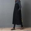 Autumn Solid Color Corduroy Literary Retro Dress Women Loose Large Size Slimming Strap