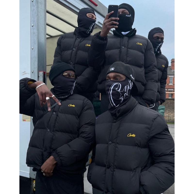 CRTZRTW 2024 Men's Trendy Hip Hop Stand Collar Winter Cotton Jacket