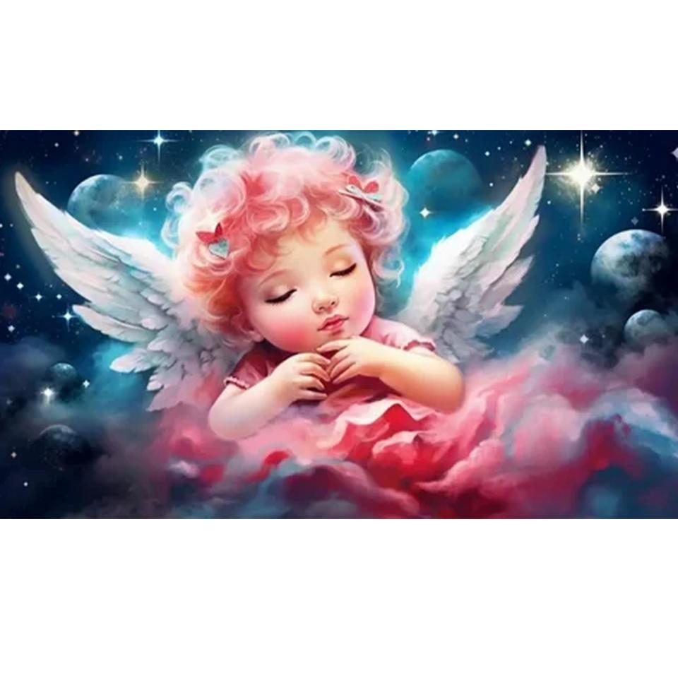 Angel Baby 5D Diamond Painting Belief Diamond Embroidery DIY Full Round Square Diamond Craft Wall Art Home Decoration Gift