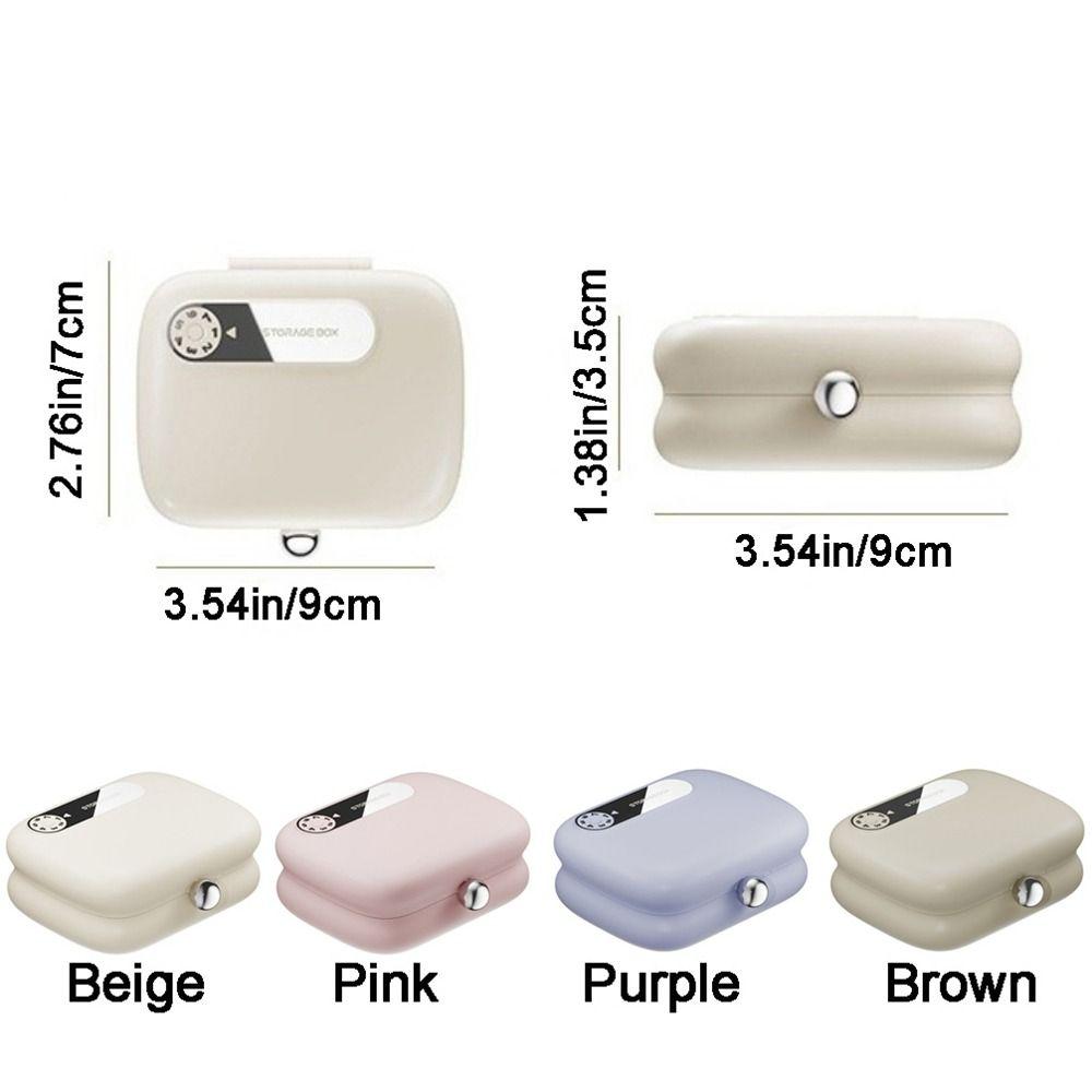 Mini Double Layer Pill Organizer Moisture-Proof Pill Dispenser Vitamin Container  Travel
