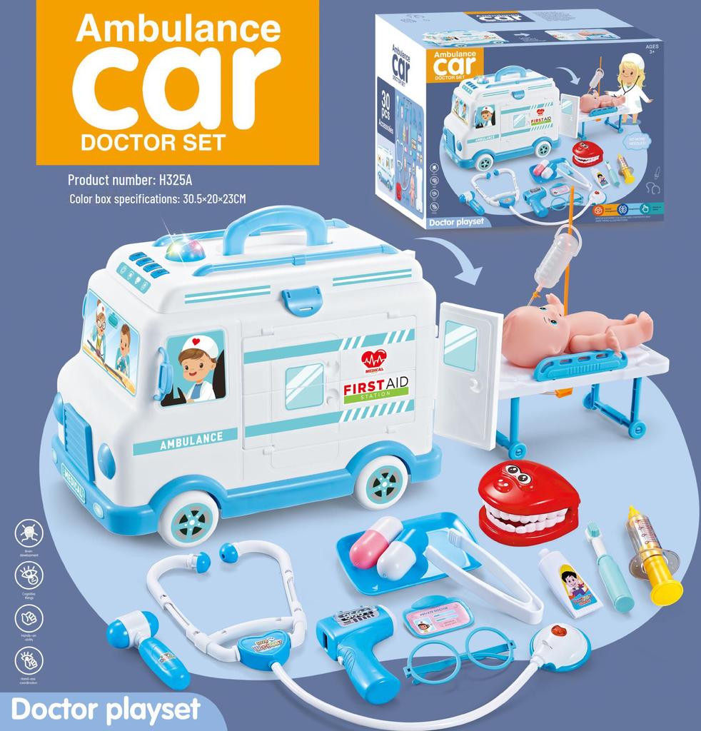 Kids' Doctor Toy Set with Medical Tools and Storage Box