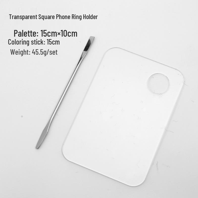 Set de Paletas Cuadradas de Acero Inoxidable para Artistas de Maquillaje para Mezclar Base y Herramientas de Belleza