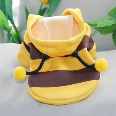 Yousheng Pet Bee Costume Dog Winter Hoodies Warm Dress-up Apparel Clothes Holiday Cosplay Outfit for Small Medium Dogs Cat
