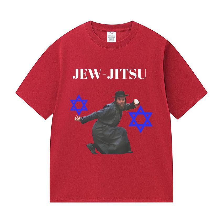 ZheXiong TEE Jew-Jitsu Joods Judo Karate Grappige Meme Print T-shirt Herenkleding Vintage Oversized T-shirts Mode Hoge Kwaliteit Katoenen T-shirts 3XL