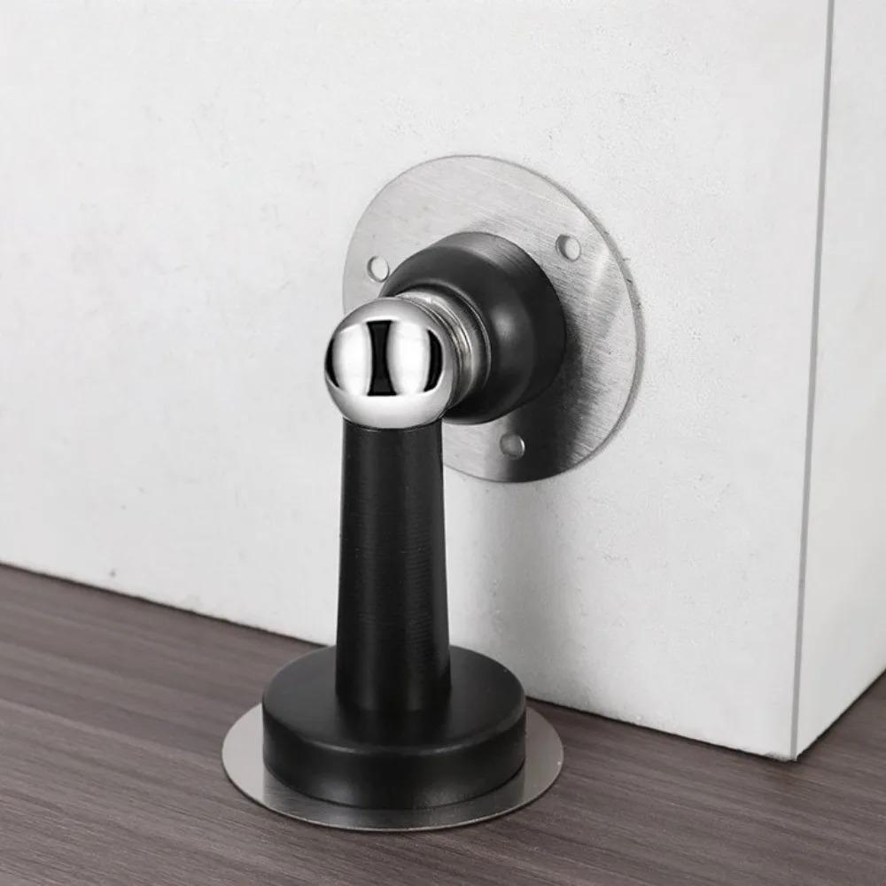 1PC Stainless Steel Magnetic Door Stopper Heavy Duty Floor Wall Mount Door Draft Stopper Hardware Home Improvement Door Holder