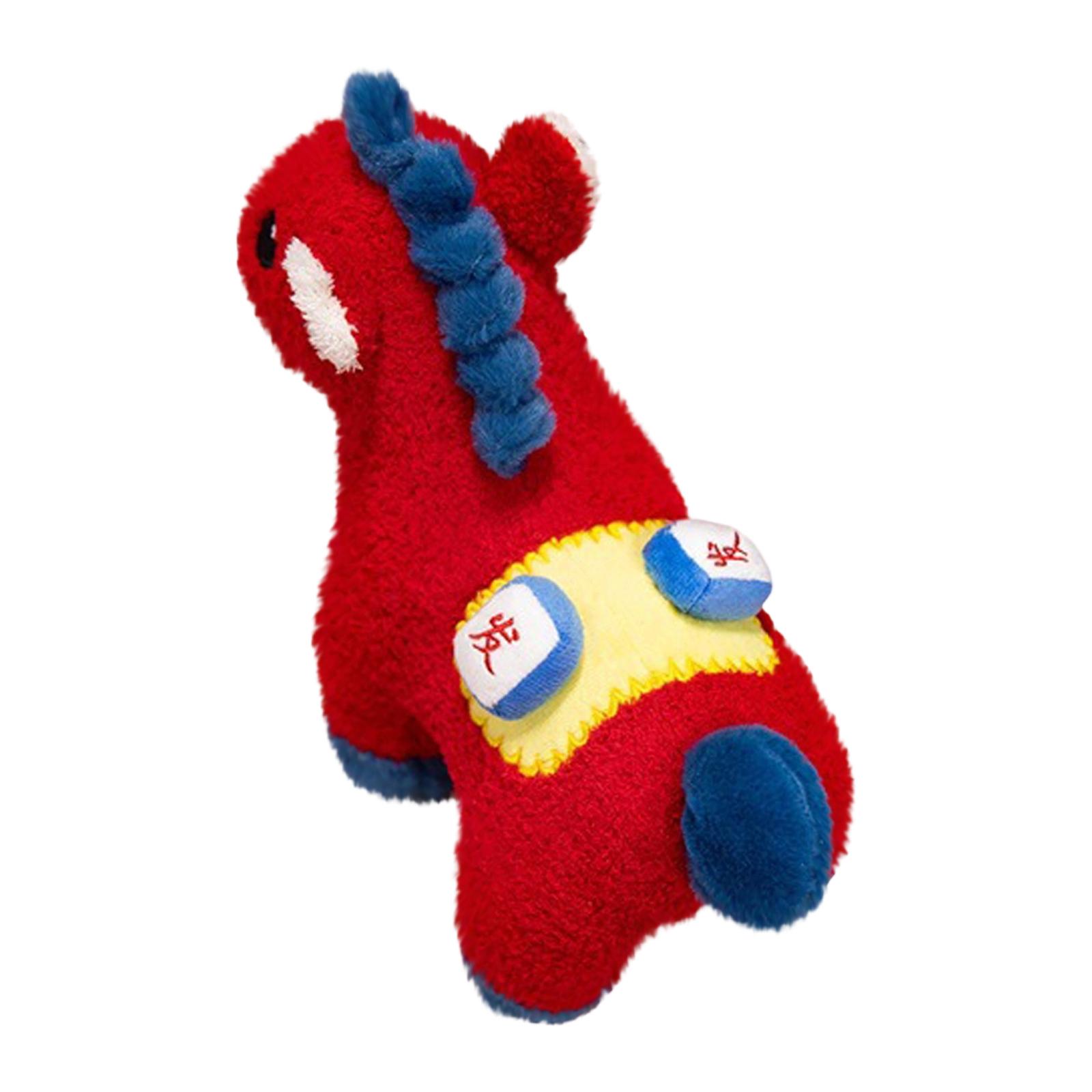 Horse Year Mascot, Rider, Horse Gift Doll, Annual Meeting Plush Toy, Decorative Ornament One Size
