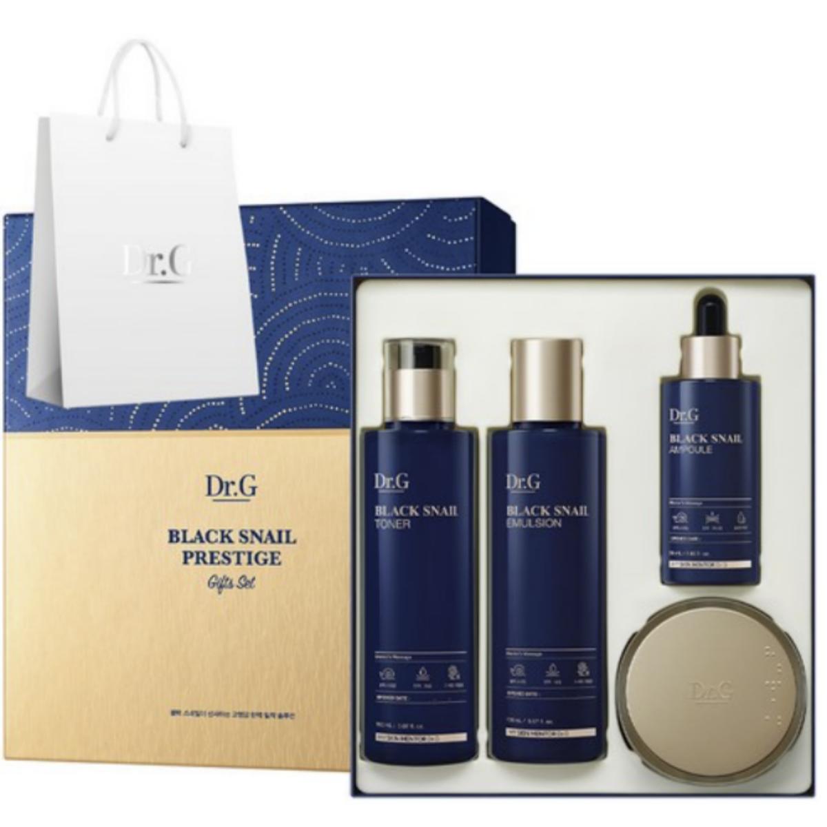 

[Dr.G] Black Snail Prestige 4 Piece Set(Toner 150ml/ Emulsion 150ml/ Ampoule50ml/ Cream50ml)