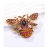 Baroque Rhinestone Bee Design Women's Brooch Simulated Insect Pins Suit Coat Accessories Party Holiday Couple Gift