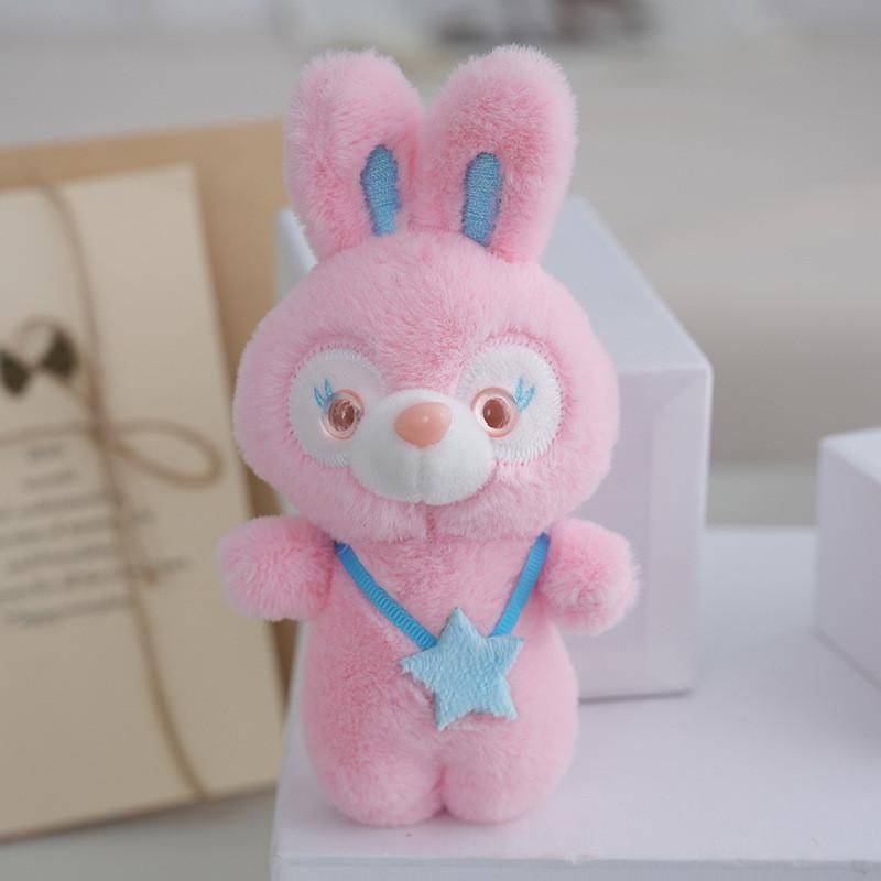 Entzückender Plüschhasen-Schlüsselanhänger mit weichem Fell und PP-Baumwollfüllung für Taschenanhänger