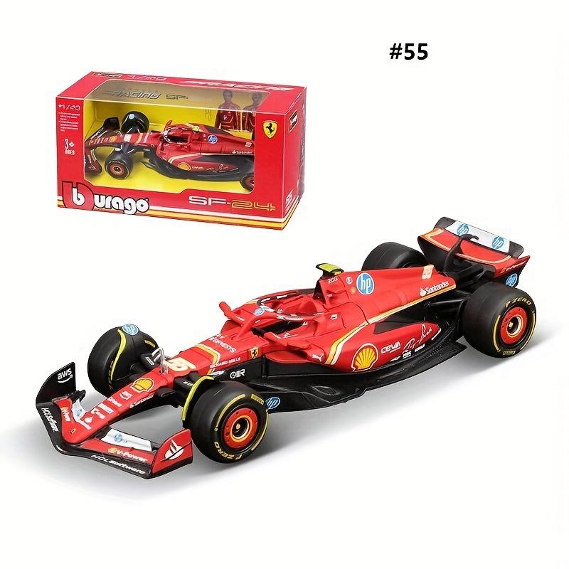 1:43 Scale 2024 Ferrari SF24 F1 Car Featuring Diecast Models of Racing Vehicles Numbered 16 And 55 for Collectors No.55