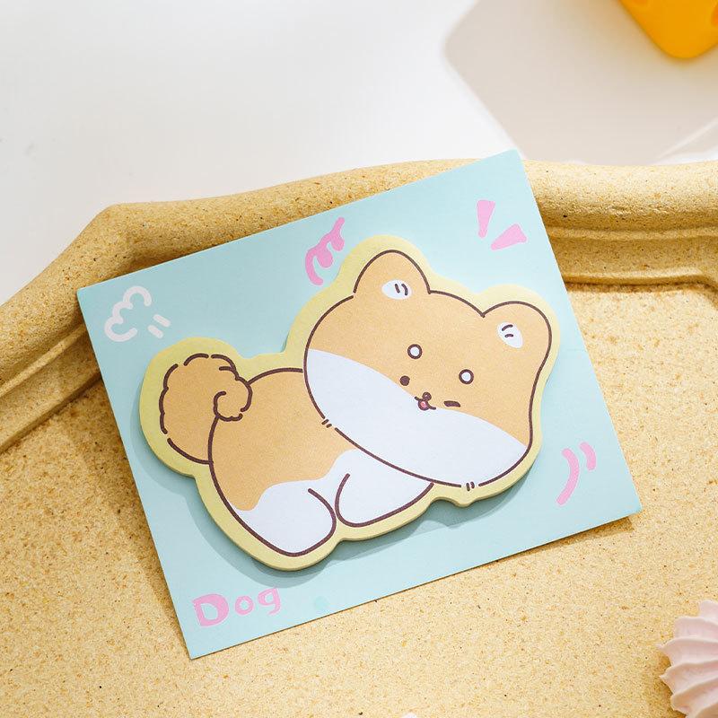 1 Piece Adhesive Kawaii Cartoon Capybara Animals Notes Notepad Memo Pad Office School Supplies Stationery Sticker