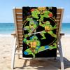 1pc Teenage Mutant Ninja Turtles Beach Towel, Beach and Seaside Swimming Pool Equipment, Fashion Pattern, Rectangular, Travel Essentials