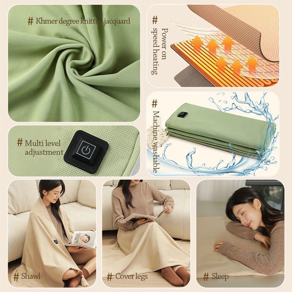 Household Wearable USB Electric Heated Blanket Washable Portable Warm Shawl Warm Clothing Heating Cloak for Winter