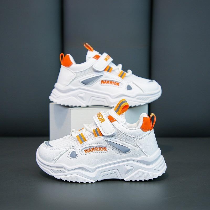

Детские повседневные кроссовки для мальчиков девочек 2025 Осень Новые Унисекс Детская активная обувь Нескользящие Дышащие Школьные Спортивные кроссовки 4-6 лет 28 оранжевый