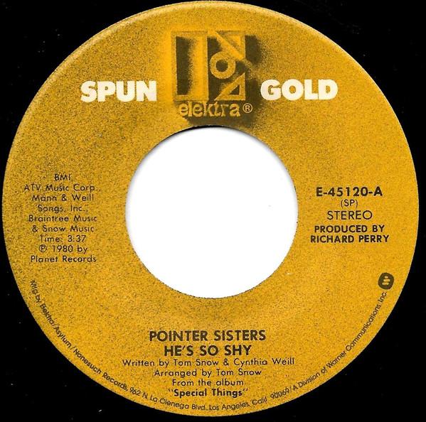 

7inch Record POINTER SISTERS - He s So Shy / Fire E45120 Elektra US Rock Used