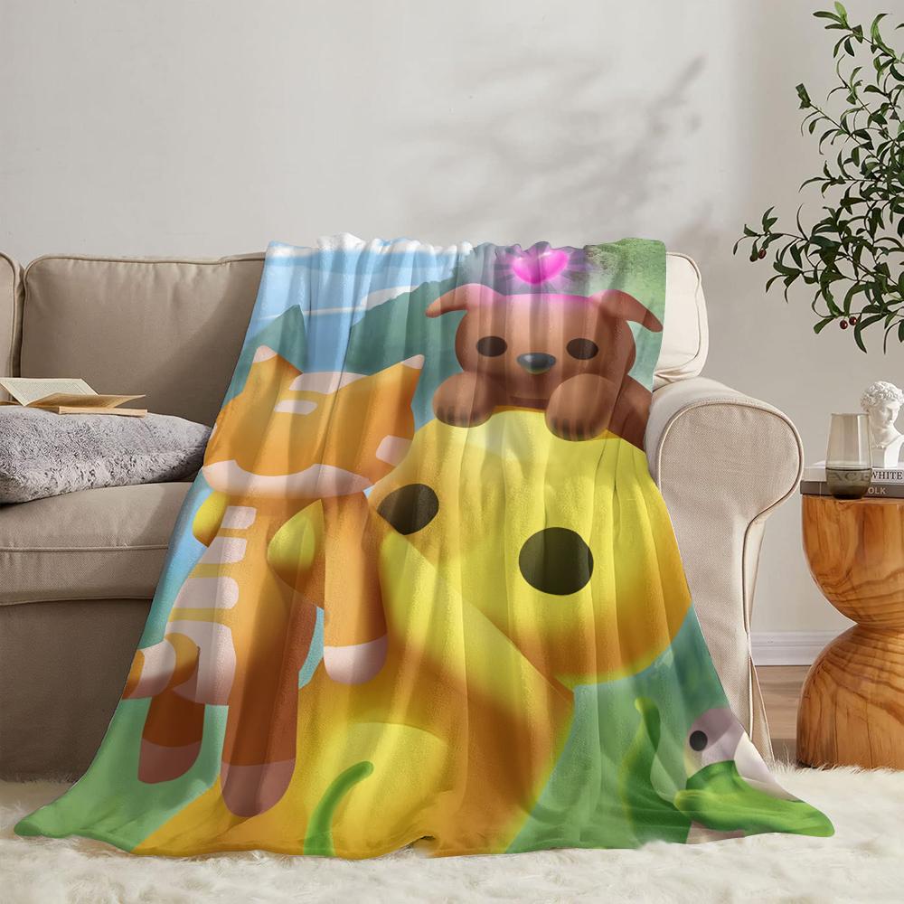 W-Wobbly Life Throw Soft Flannel Throw Summer Blanket Lightweight Cozy Nap Blanket for Sofa Bed Travel 100cmx150cm