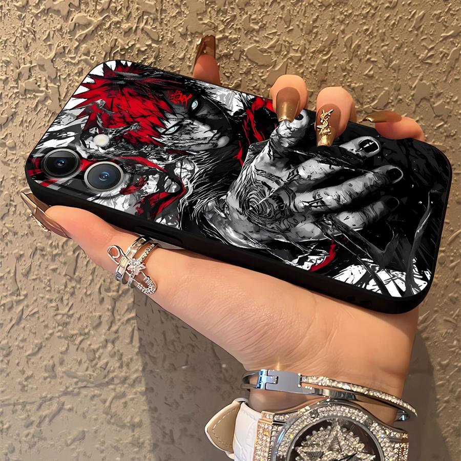 Soft Back Phone Cover Case for iPhone 7 8 11 X XS XR 13 Mini 17Air 15 Plus 17 16 Pro Max 12 SE 14 Anime Cool Gaara
