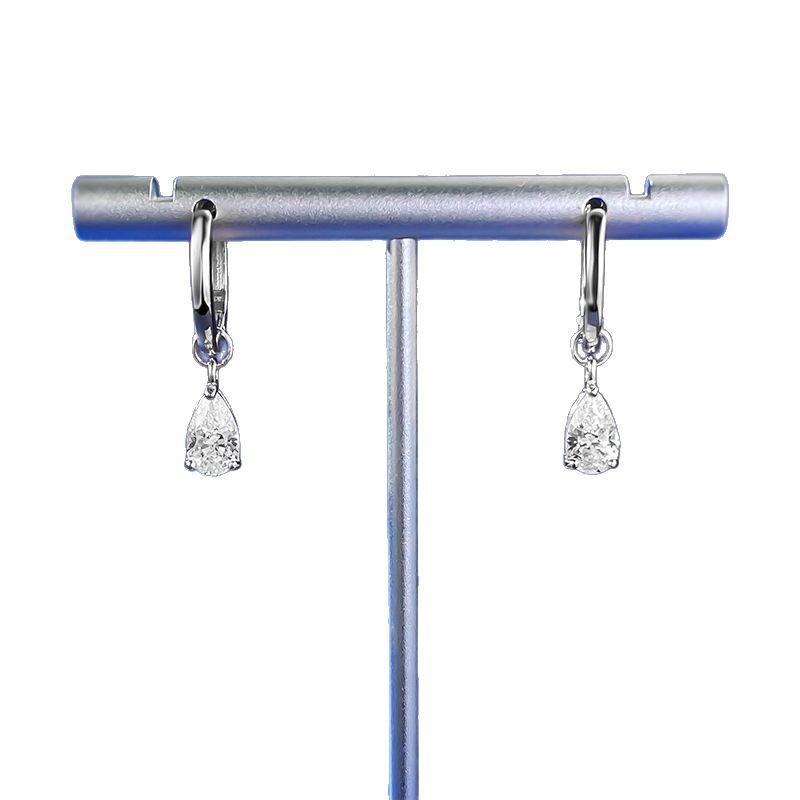 5 * 8 Pear-Shaped Small Diamond Earrings Ear Buckles