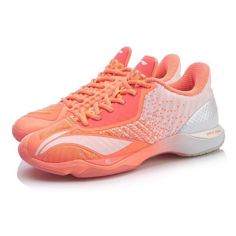 Li-Ning Attack SE Cushioning Support Low-Top Badminton Shoes Women Shoes Pink White AYZP008-3