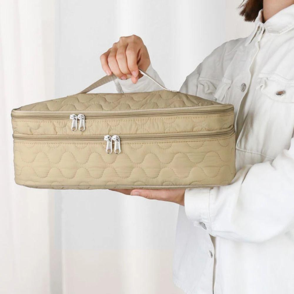 Large Capacity Portable Hair Dryer Tote Bag 2 Layers Hair Tool Organizer  Gift