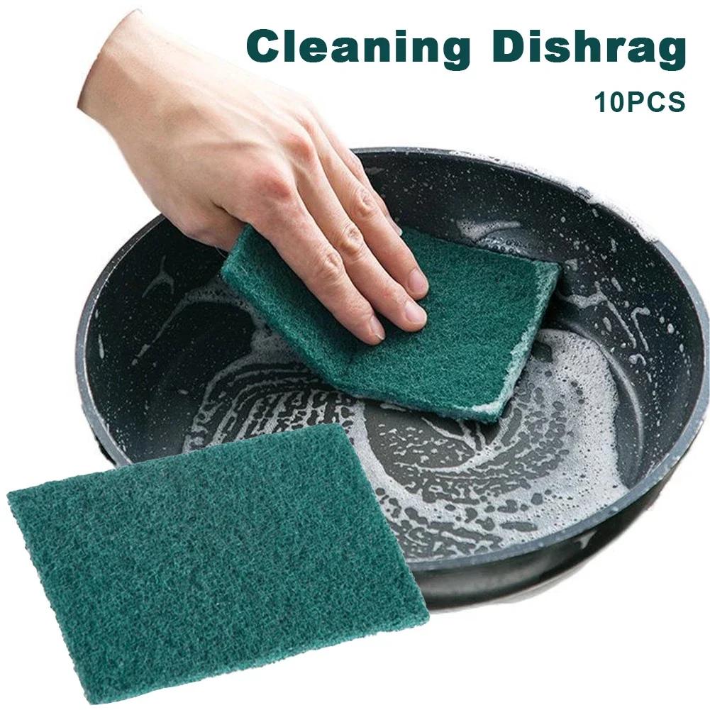 10/20Pcs Scrub Pads Household Kitchen Oil Removal Dishwashing Pot Pads Scratch Free Multipurpose Reusable Cleaning Dishrag