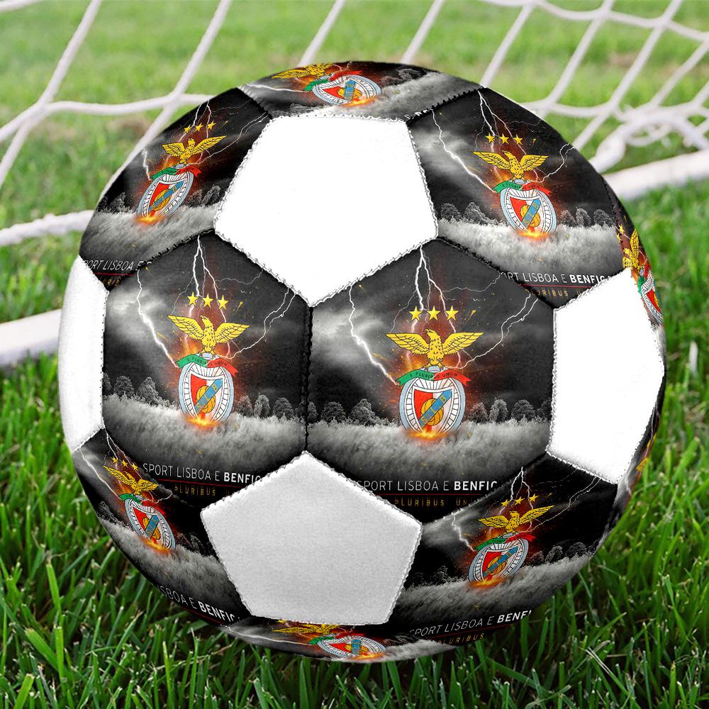 1PC S.L.Benfica size 5 soccer ball PrahaIndoor Soccer Ball Colorful All Ages Machine Stitched PVC Competition Ready Durable High-Bounce