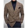Men's Casual Gentleman's Blazer Design A Striped Slim Fit Single Row Two Button Jacket