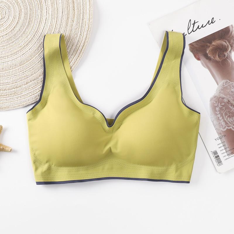 

Girlfriend Libra Latex Traceless Steel Rim Sleeping Gathering Yoga Vest Sports Ice Silk Wen XXL лаймовий