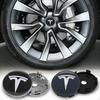 4Pcs 56mm+60mm Car Wheel Center Hub Caps Stickers Auto Rim Cover Accessories For Tesla Model 3 Model S X Model Y Roadster SpaceX