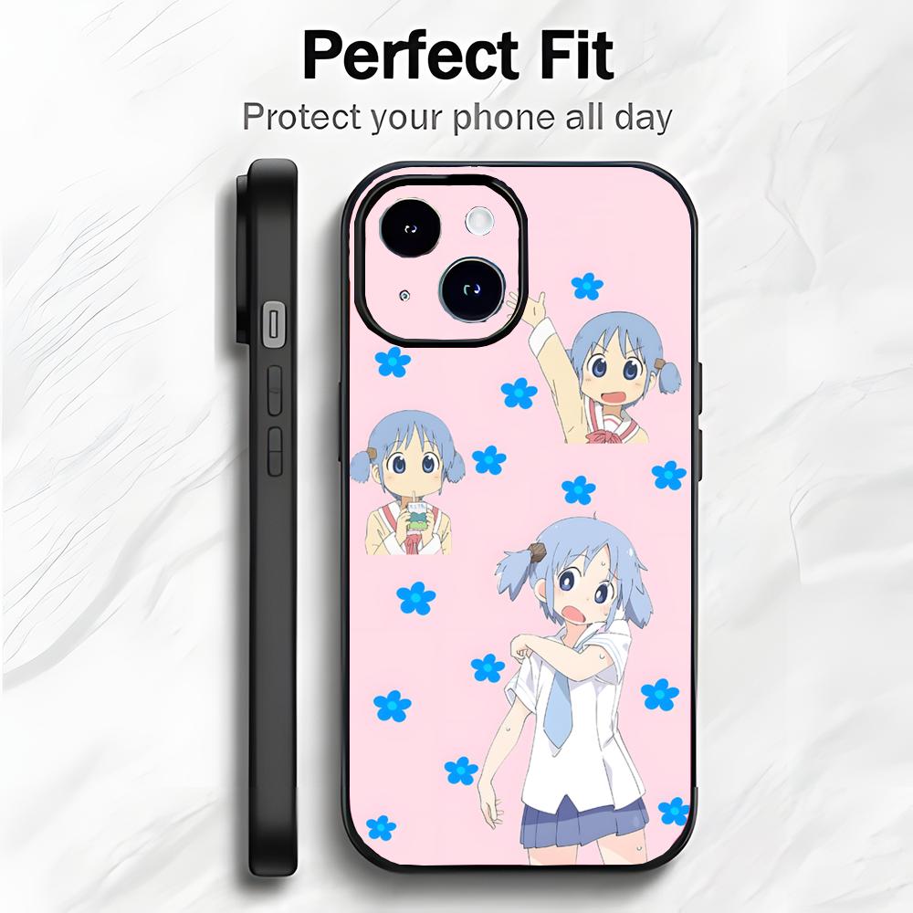 Cute Funny Slice Anime N-Nichijou Phone Case Phone Case Soft Packaging Lightweight For iPhone17 16 15 14 13ProMax
