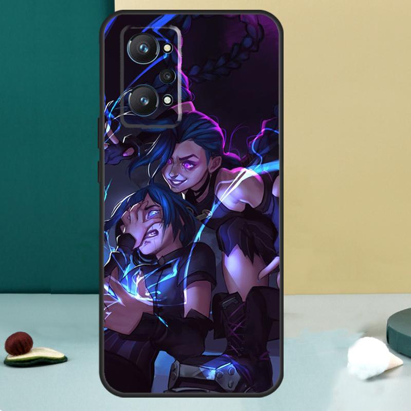 Jinx Arcane For Realme 14 13 Pro Plus 10 11 12 GT 5 6 6T GT7 Pro C61 C55 C53 C51 C21Y C25S C75 C67 Case