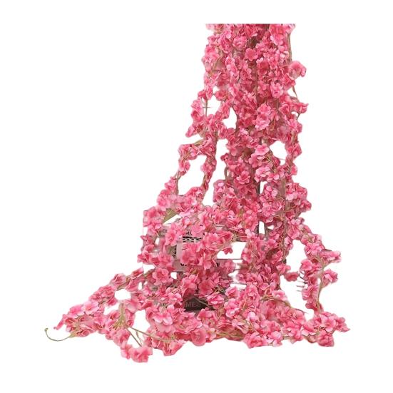 70,8" Künstliche Kirschblüten-Girlande für Frühlingsdekoration, Kunstseidenblumen-HängeRanken für Zuhause, Hochzeitsbogen, Party, Büro, Garten-Dekor