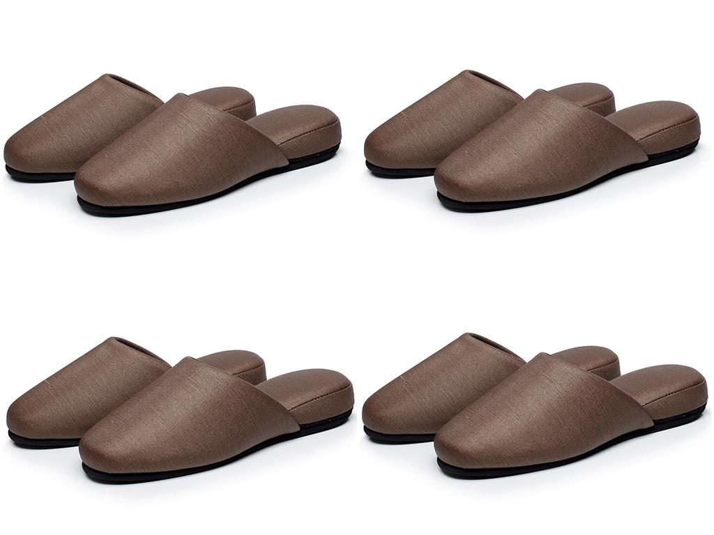 Wipe and Sodium Hypochlorite Vinyl Leather Slippers in 1 Pair or [MOONROOM] [Water OK] [Stain Resistant] [Alcohol Resistant] Fabric-Look (Available