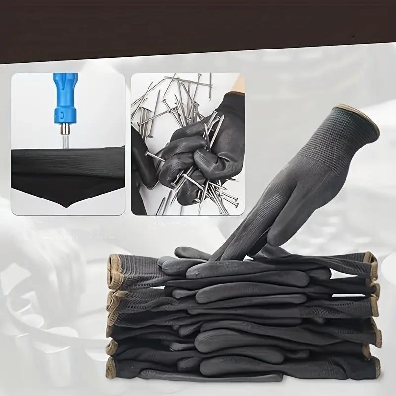 Nitrile safety coated work gloves PU and palm coated gloves safety gloves are suitable for construction and maintenance vehicles